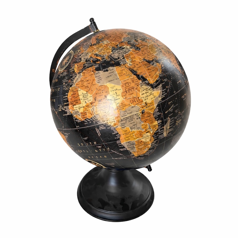 Ashley Furniture Decorative World Globe Black and Gold Desk Decor